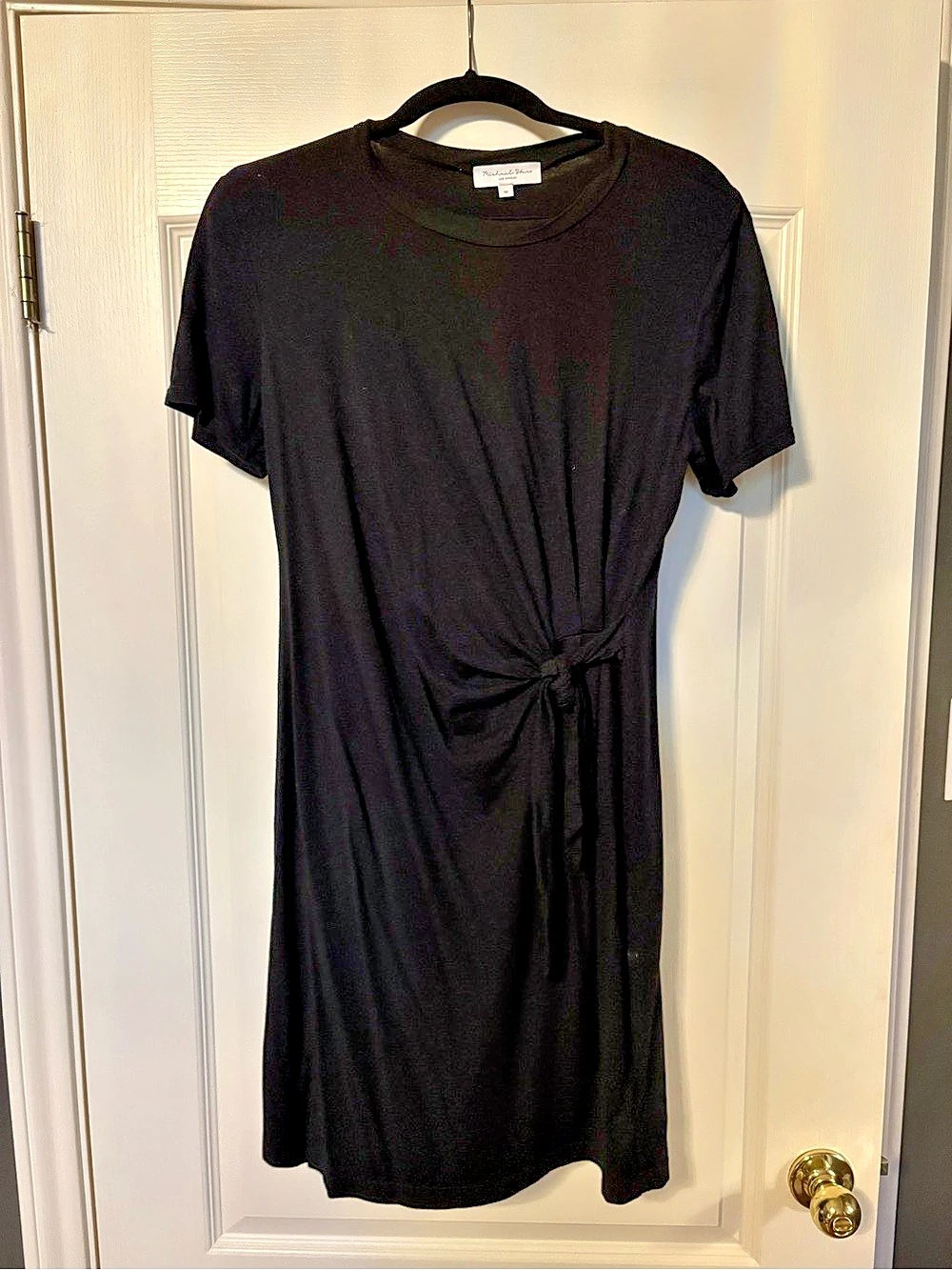 Michael Stars Women's Black Knot-Front Mini Dress Size Medium Like New